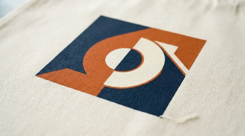 Multi-color screen printing on cotton tote bag showing layered color separation and crisp registration