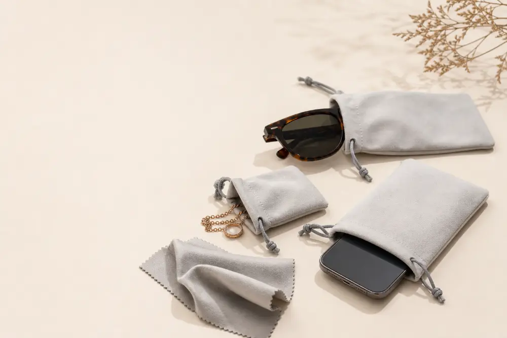 What Is a Microfiber Bag? Uses for Jewelry, Eyewear and Electronics — cover image Custom fabric pouch packaging for What Is a Microfiber Bag? Uses for Jewelry, Eyewear and Electronics